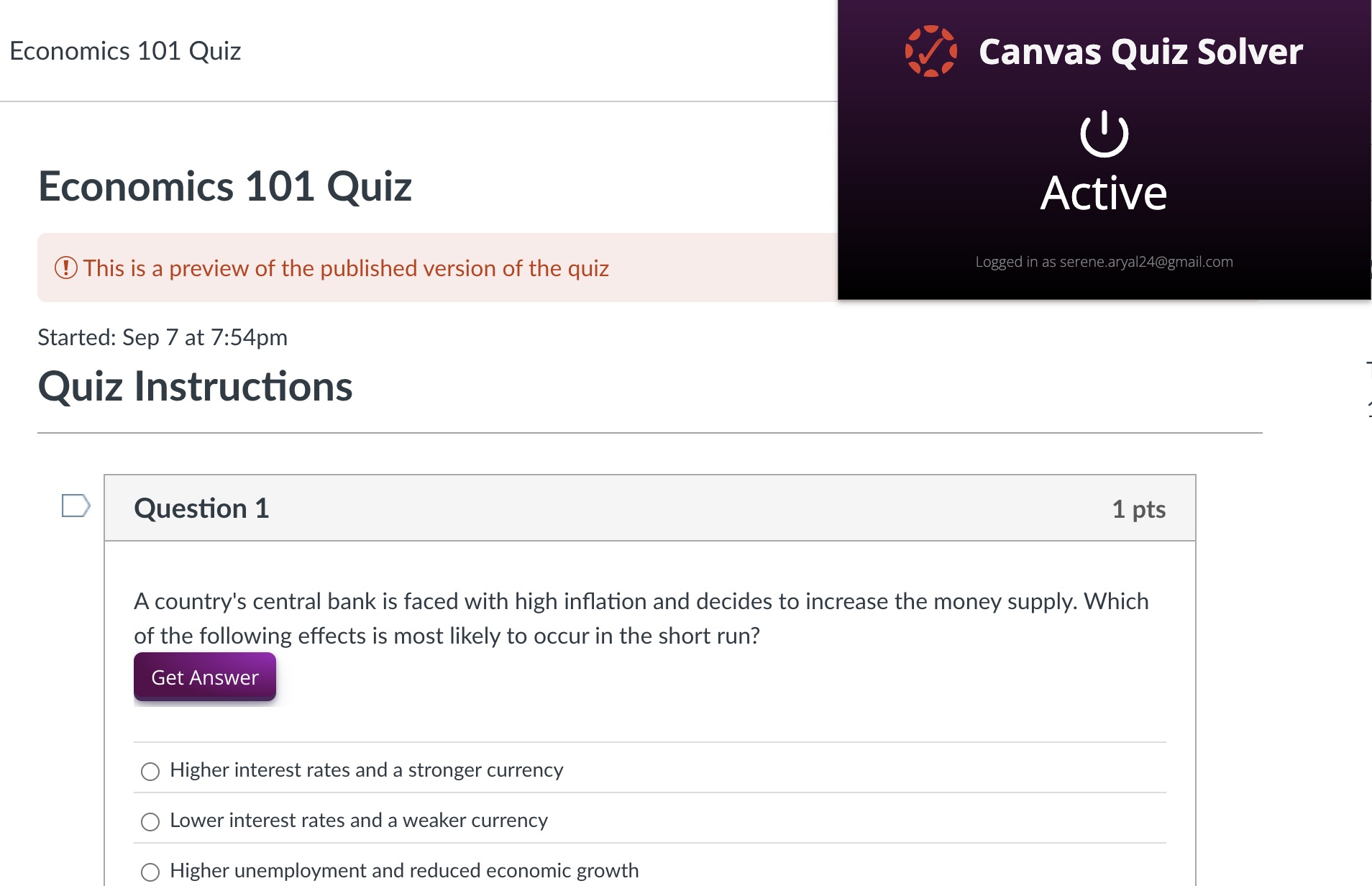Canvas Quiz Solver
